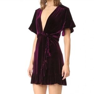 Misa LA- Desma dress- plum- size small